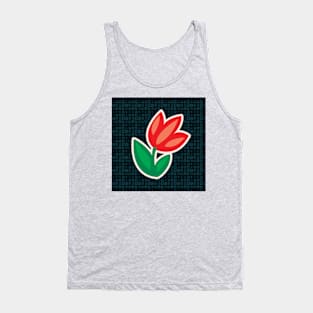 Red flower Tank Top